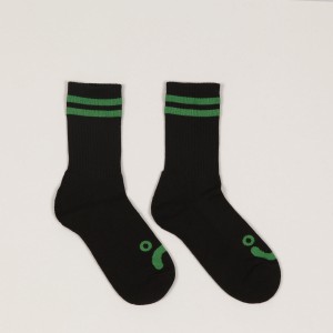 Polar Happy Sad Socks Black Green